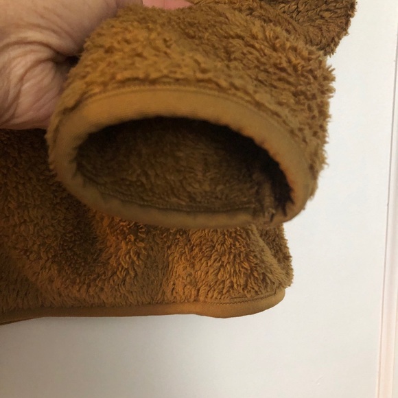 UNIQLO Youth TEDDY Jacket  Mock Neck Brown Size Small - Picture 7 of 11